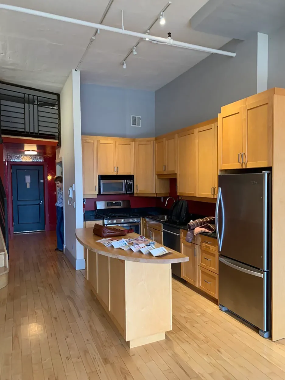 The kitchen, before. Courtesy of Brooklinteriors