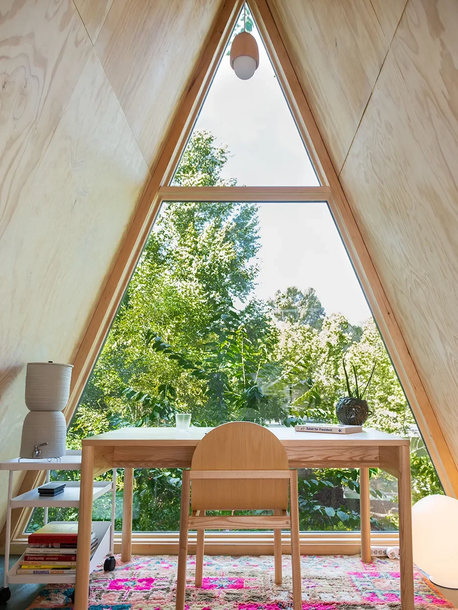 How I Built a Tranquil Backyard Studio From an Online A-Frame Kit