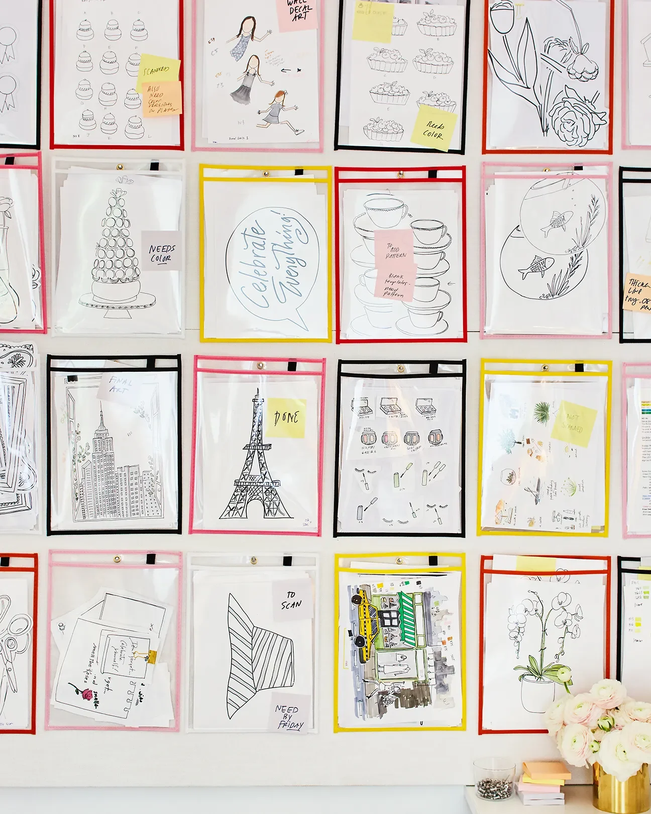 Custom CorkboardCorkboard; Dry Erase PocketsAmazon.Photography by Thuss + Farrell