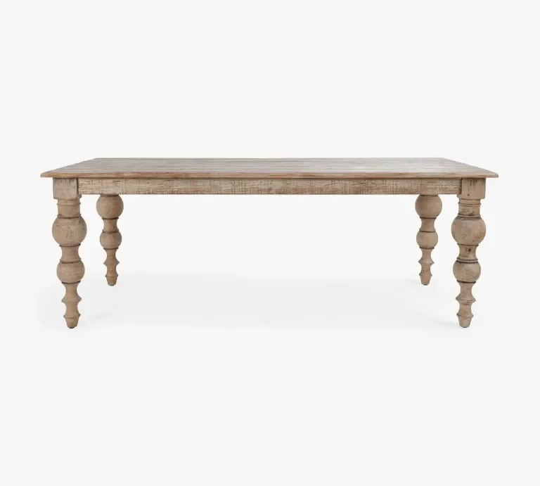 rustic wood dining table