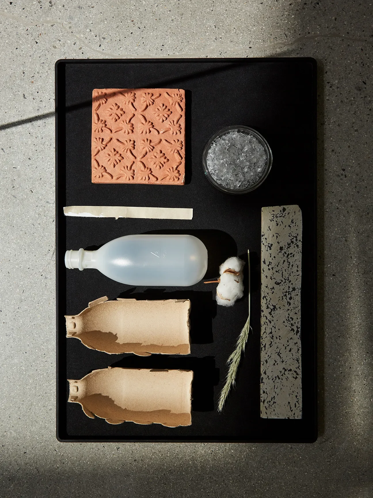 tray of materials